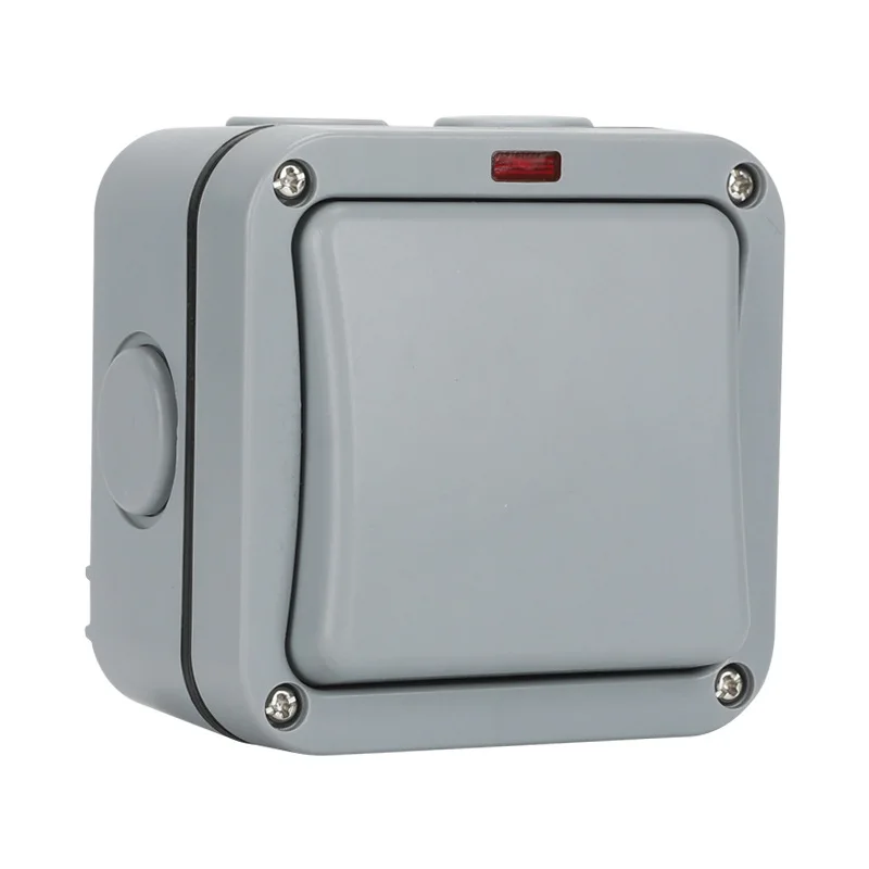 IP65 Waterproof Dust-proof Outdoor External Wall Switch Single Switch/Double Switch