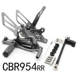 CNC Rearset For Honda CBR954RR CBR929RR CBR 954RR 929RR CBR954 CBR929 RR 2000 2001 2002 2003 Footpeg Footrest Foot Pegs Pedal
