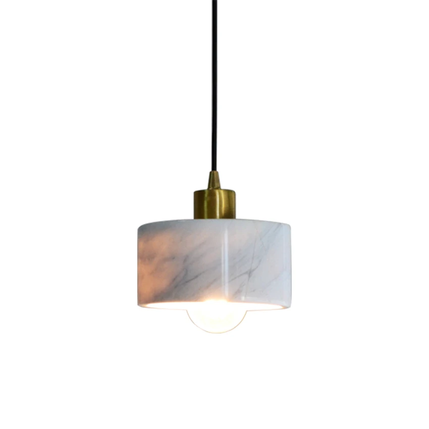 copper Nordic marble cylinder pendant lights bedroom bedside luxury dining lamp modern jazz living room bathroom hanging lights