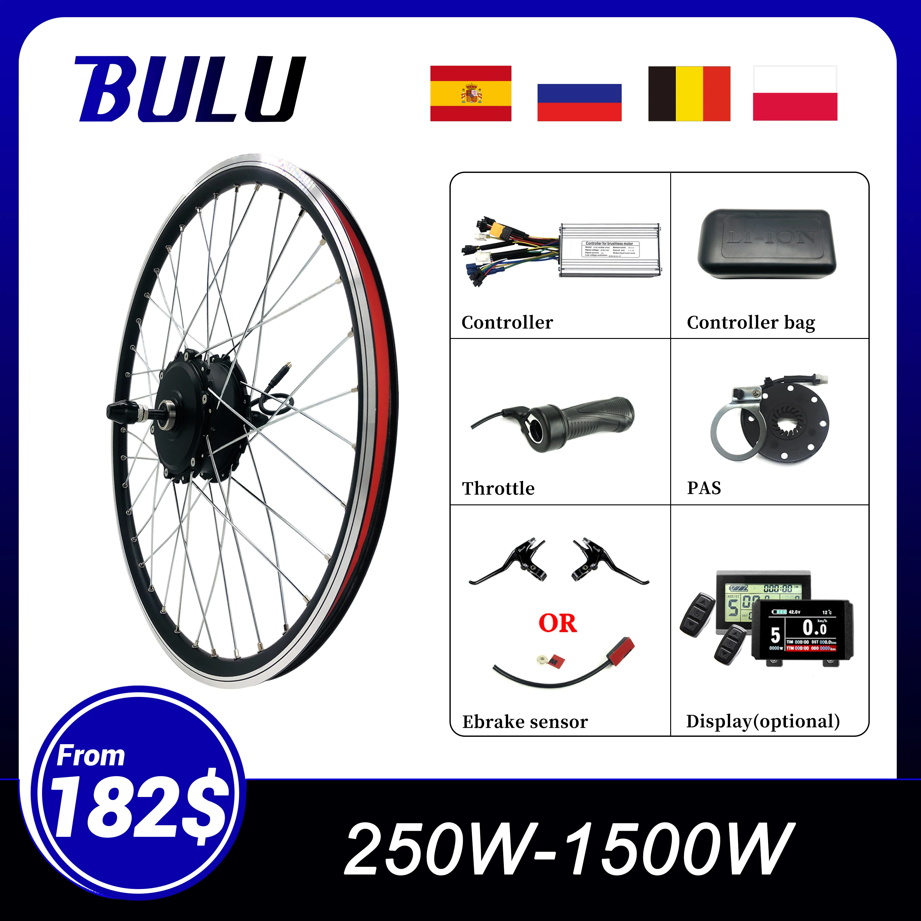 

eBike Conversion Kit 48V 1500W 1000W 36V 500W Wheel Hub Motor Electric Bicycle Bike Conversion Kit kit bicicleta electrica