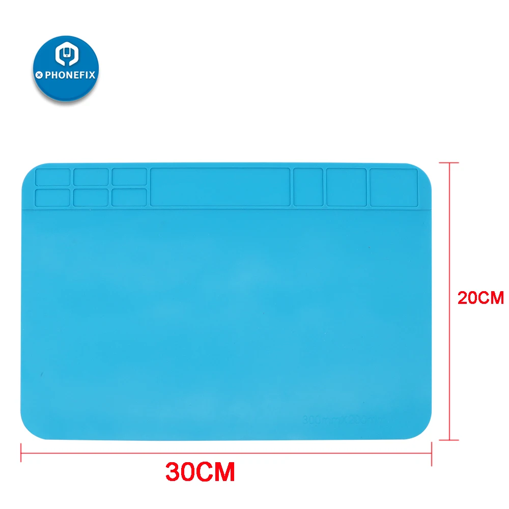 Alfombrilla de silicona con aislamiento térmico, almohadilla de trabajo resistente al calor para soldadura de PCB de teléfono, plataforma de