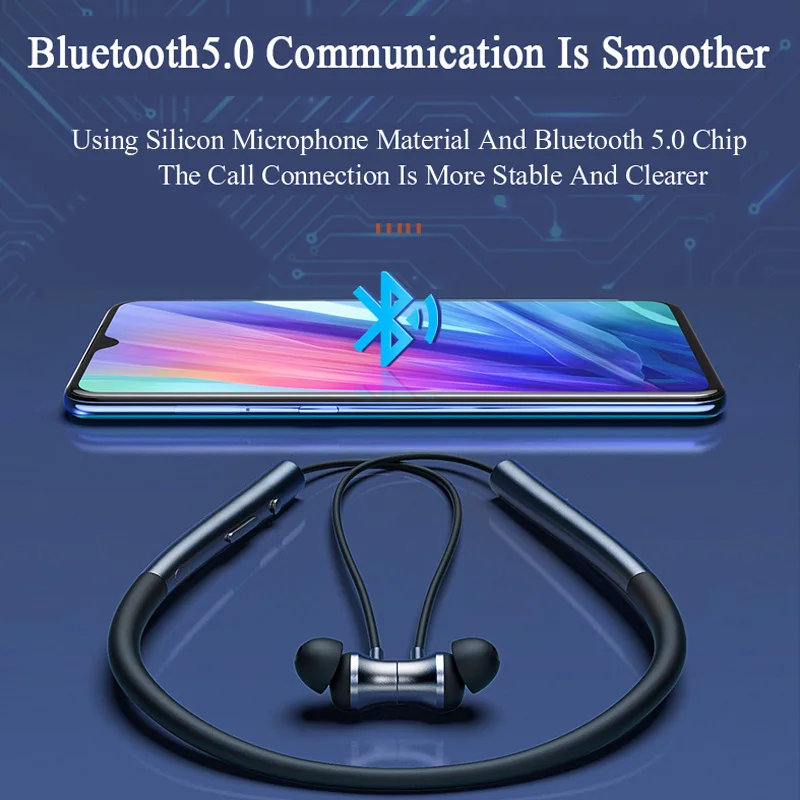 Esporte sem fio fones de ouvido bluetooth fones de ouvido fone de com microfone sem fio