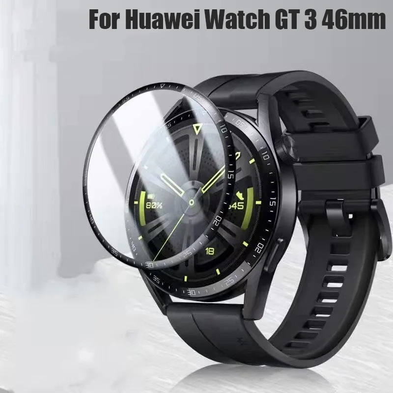 Protective Film For Huawei Watch GT 3 46mm SmartWatch Screen Protector Film Full Cover Clear TPU Curved Anti-Scratch Accessories