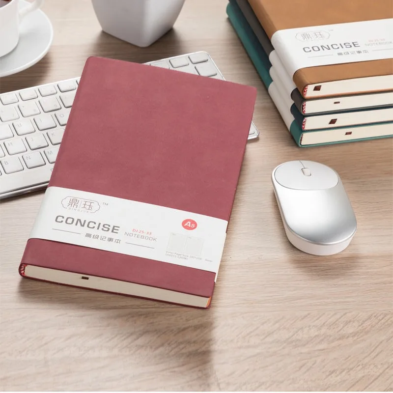 A5 Soft Leathe Cover Notebook Notepad Cute Planner Agenda Travelers Simple Notebook Student School Suplies