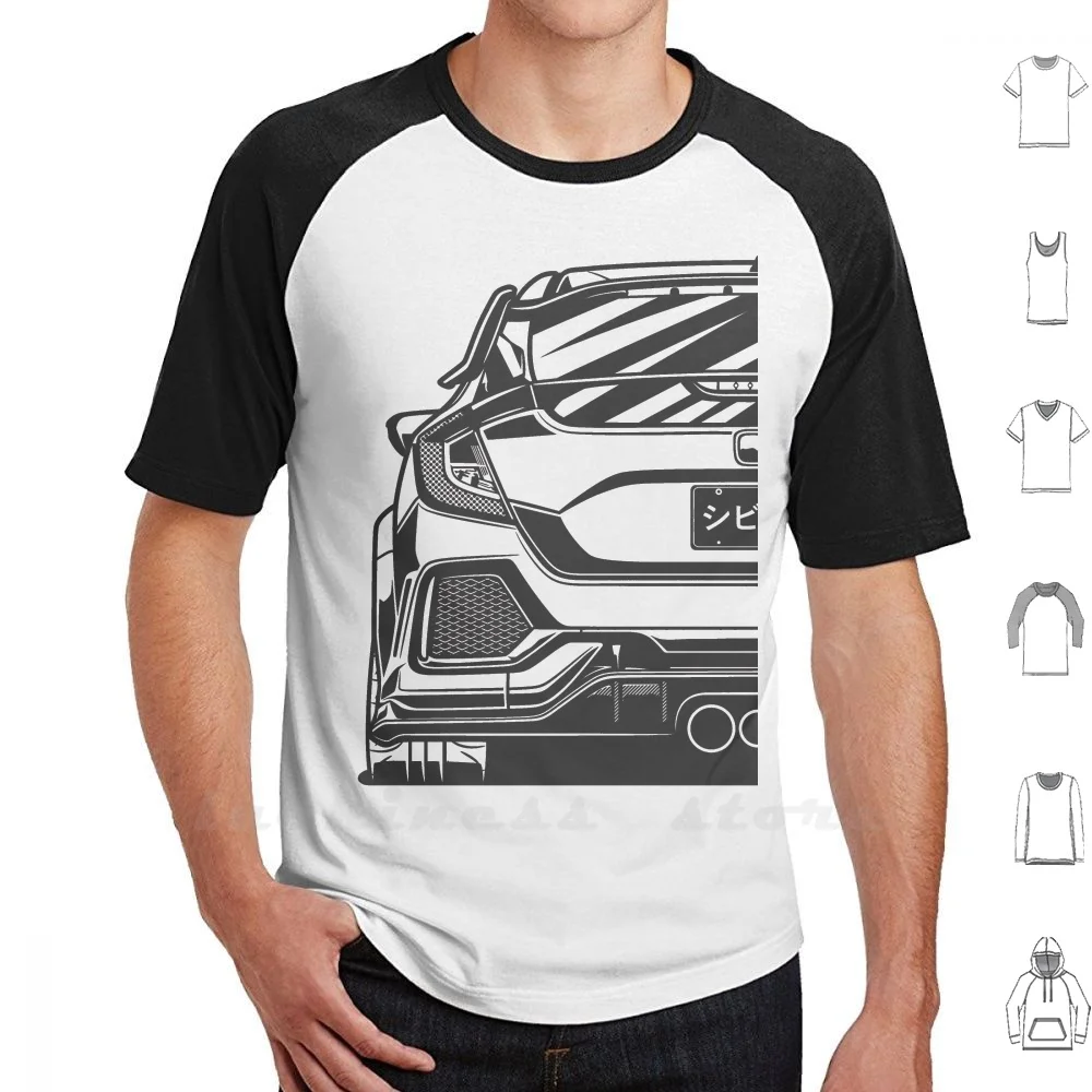 Civic Type R Fragment T Shirt 6Xl Cars Vehicle Auto Automotive Vector Legend Jdm Japan Wheel Car Race Racing Sport Sportcar