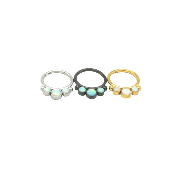 argola de segmento da moda opala brinco de argola para nariz e cartilagem tragus helix rock septo joia de piercing corporal atacado 01