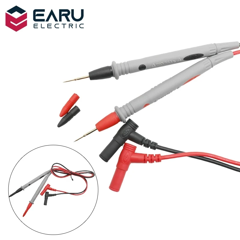 1 para uniwersalny sondy przewody pomiarowe Pin dla multimetr cyfrowy końcówka igłowa miernik wielu miernik Tester sondy próbnik Cable10 20A