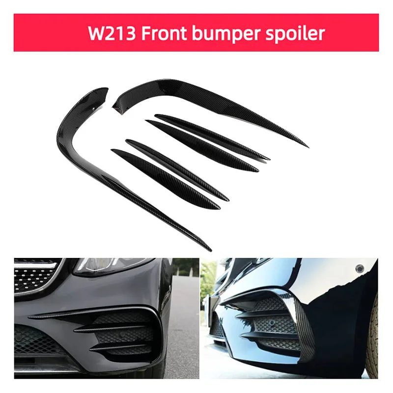 Carbon Front Bumper Spoiler Splitter Cover Grille Air Vent Trim For Mercedes Benz E Class W213 Sport E63 2016 2017 2018