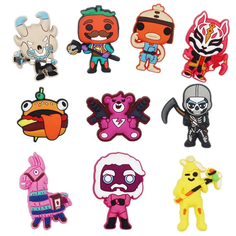 Novelty Single Sale 1pc PVC Shoe Charms Shoe Accessories Shoe Decoration for Croc JIBZ/ Wristbands Kids Party Xmas Hot Sale
