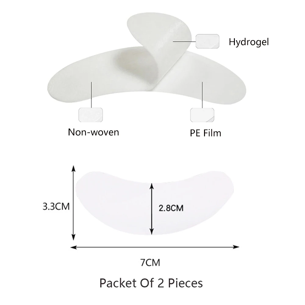 50/100Pairs Patch per l'estensione delle ciglia Patch in idrogel sotto gli occhi cuscinetti per ciglia Gel Pad sotto le bende per gli occhi Patch per ciglia