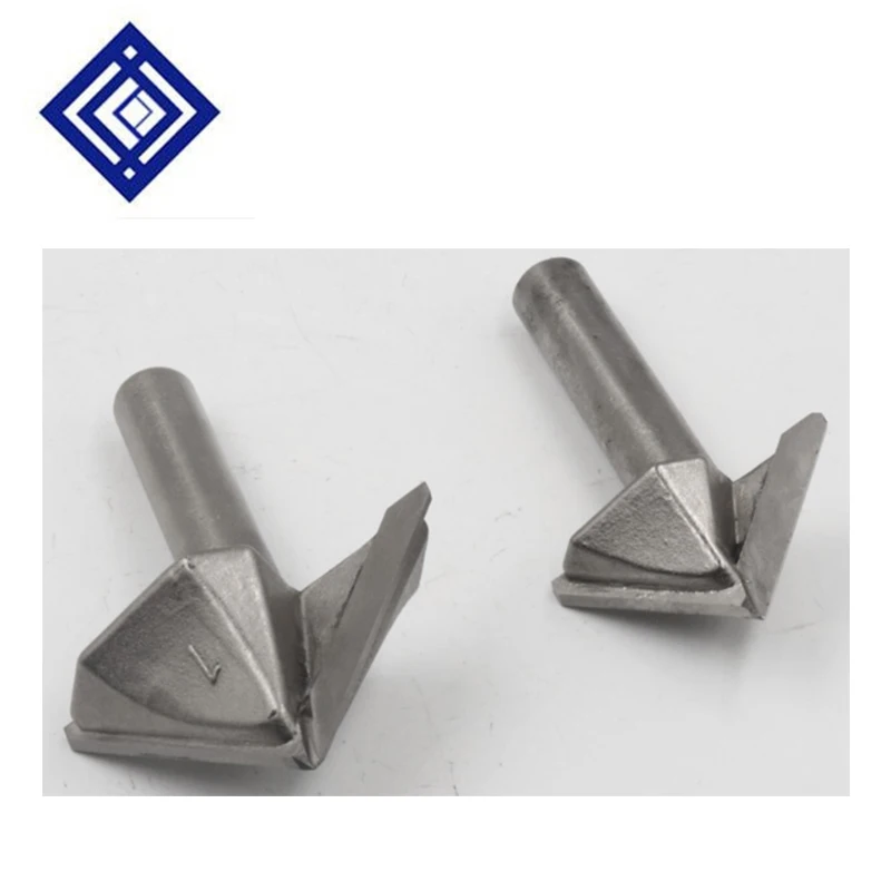 2ชิ้น/ล็อต90องศาV-รอบด้านล่างตัดไม้Milling Breakเครื่องตัดมุมเครื่องแกะสลักมีดมิลลิ่ง
