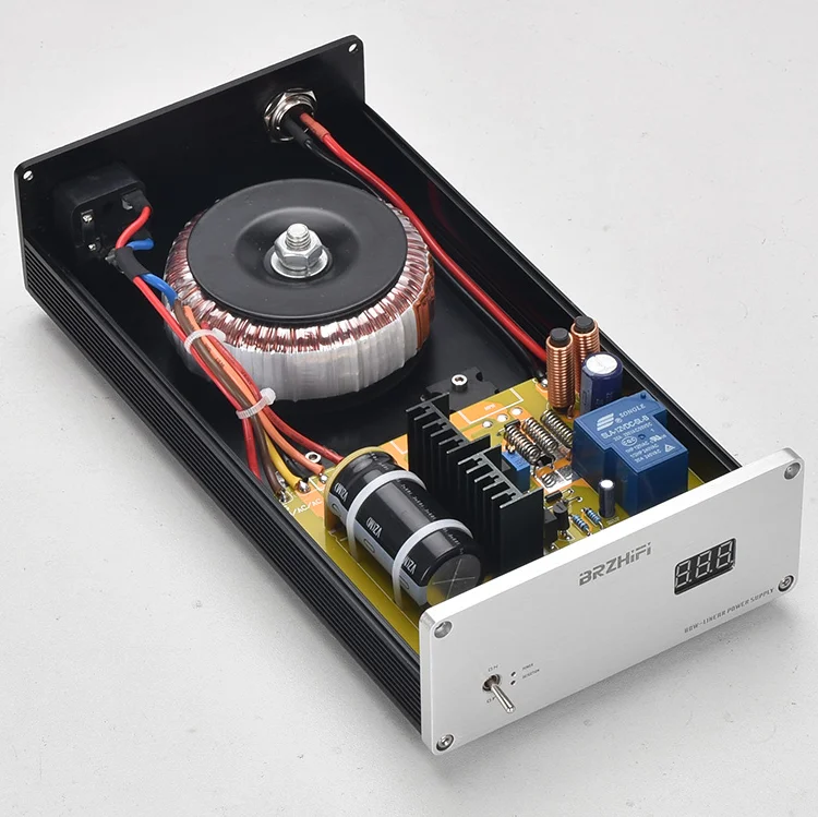 Fertiges 80VA Linear-Hifi-Netzteil DC12V @4A mit Display und DC-Schutz