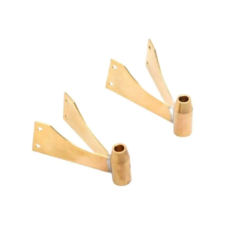 2pcs Brass Propeller Shaft Bracket Double Arm Axle Strut Holder Inner Dia 4mm Flexible Supporter DIY Handmade Parts for RC Boat