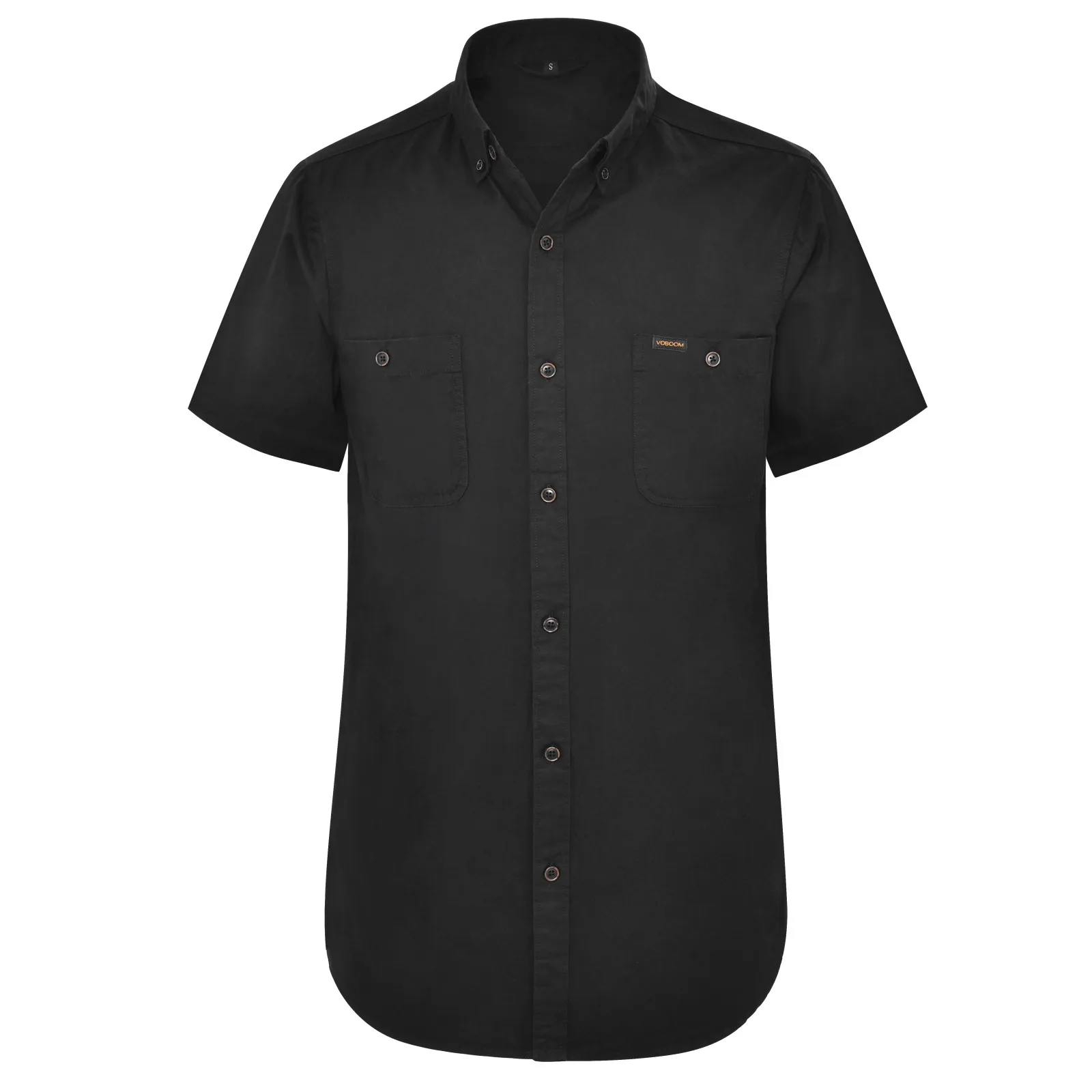 

VOBOOM Men's Casual Button Down Classic Short Sleeve Work Shirt