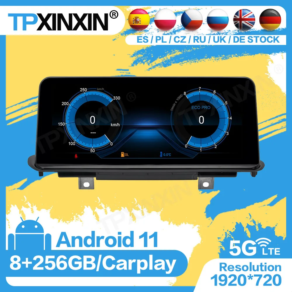 8+256GB Carplay Radio Receiver Android 11 For BMW X5 F15 2014 2015 2016 Audio Stereo GPS Navigation Video Player IPS Head Unit