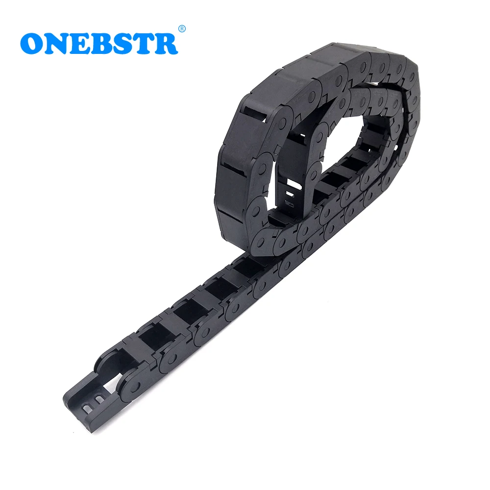 1 Meter 15x15mm Drag Chain Wire Carrier Cable Holder Semi-closed Open Inside Conveyor Towline For CNC Router Machine Tools Parts