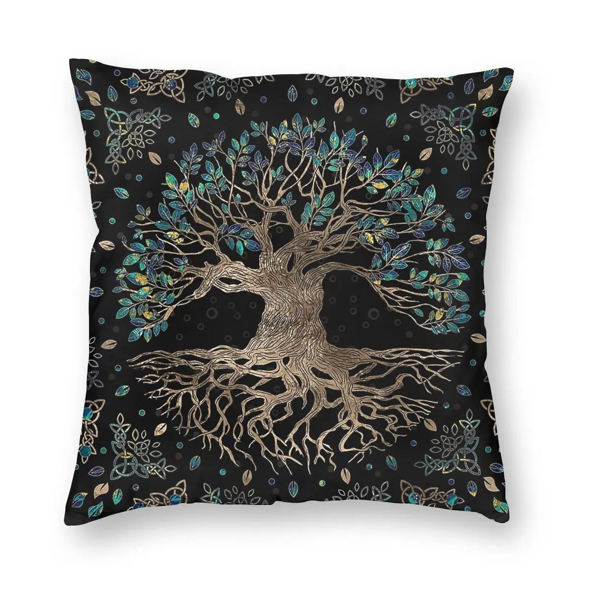 Tree Of Life Ornament Viking Pillow Case Home Decorative Valhalla Cushions Throw Pillow for Car Double-sided Printing