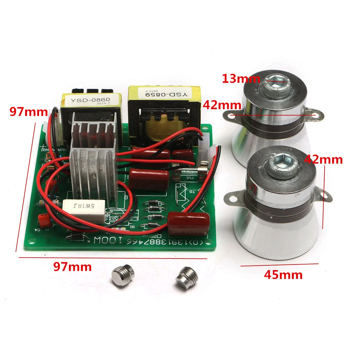 100W 220V Ultrasonic Cleaner Power Driver Board 40KHz Transducer High Performance Efficiency Ultrasound Cleaning Circuit Board