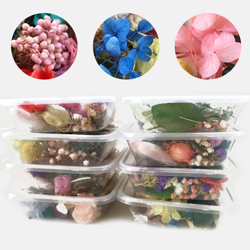 1 Box Dried Flower  Real Dry Plants For Aromatherapy Candle Epoxy Resin Pendant Necklace Jewelry Making Craft DIY Accessories