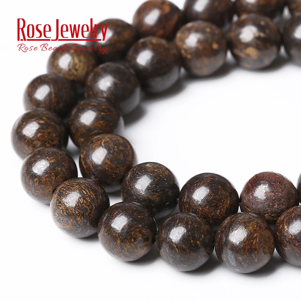 Factory Price Natural Stone Bronzite Round Loose Beads 15\