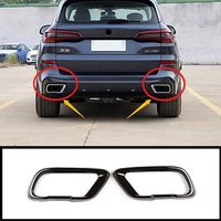 For BMW X5 F15 G05 X6 F16 X7 G07 2014-2021 M Sport Version Car Pipe Throat Exhaust Outputs Tail Frame Trim Cover Car Accessories