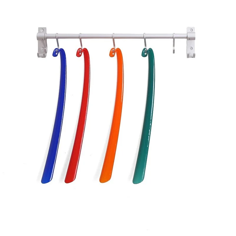 1PCS สีสุ่มพลาสติกยาว Shoehorn ยาวรองเท้า Lifter ดึง Shoehorn ลื่นยาว Shoehorn รองเท้าขี้เกียจ helper