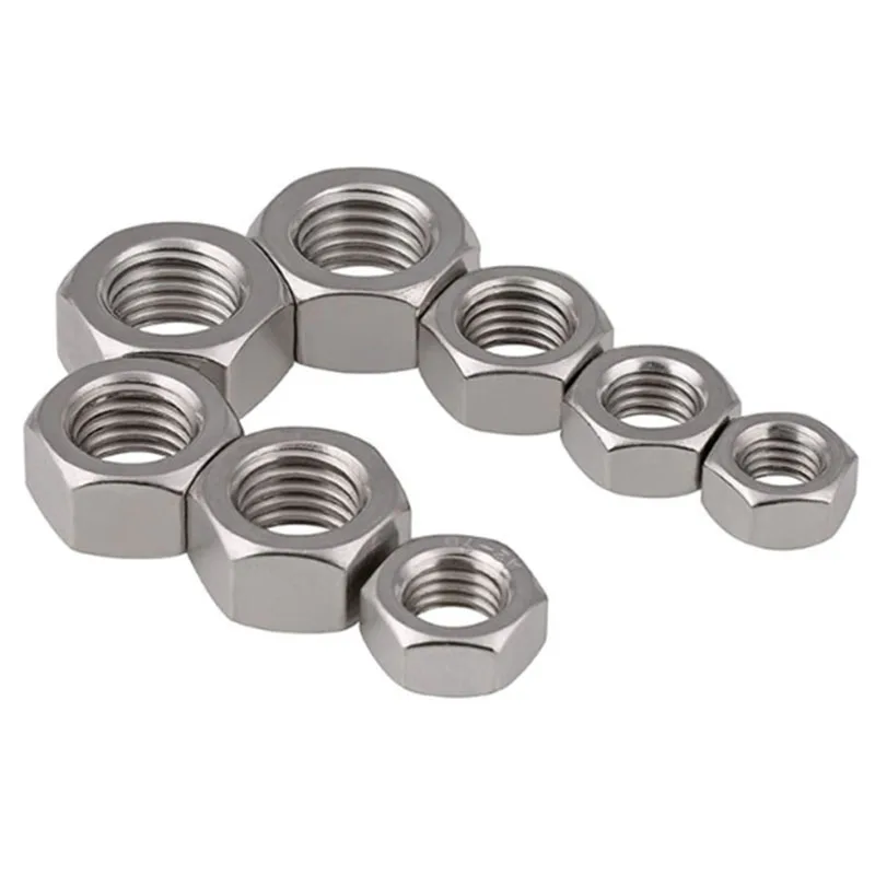 M1.2 / M1.4 / M1.6 / M2 / M2.5 / M3 / M4 / M5 / M6 / M8 304 Stainless Steel Hexagonal Nut DIN 934 SUS 304