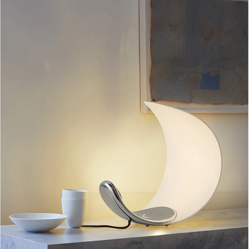

Nordic LED Table Lamp for Bedroom Moon Decor Desk Lamp Italian Design Dimmable Touch Switch Table Lights Bedside Lamp Luminaire