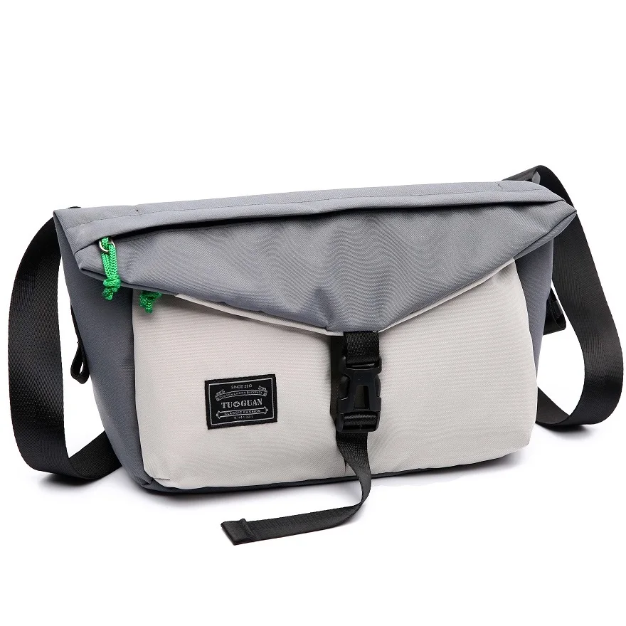 

TUGUAN Men's Canvas Waist Packs Large Sports Messenger Shoulder Bag Fashion Crossbody Bags for Men Waterproof Casual Purse