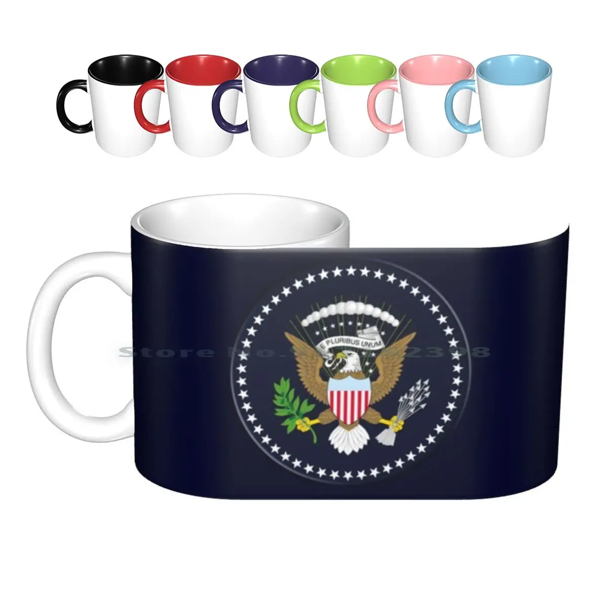 American , Seal , Eagle , Circular , Patriot , War , Flag , America , Bald Eagle , Usa , Bird Of Prey. Ceramic Mugs Coffee Cups