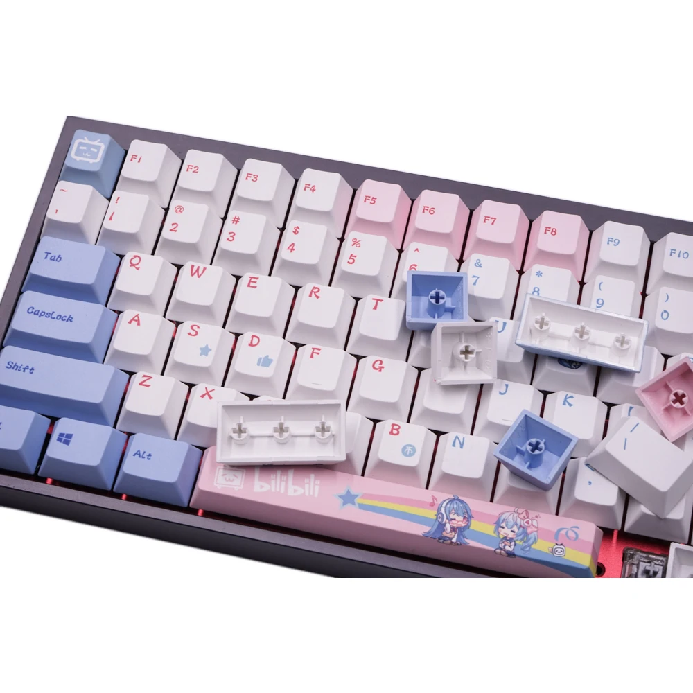 Imagem -04 - G-mky Bilibili 108 Keycaps Cherry Profile Dye-sublimação Keycap Grosso Pbt Keycaps mx Switch Teclado Mecânico Keycap