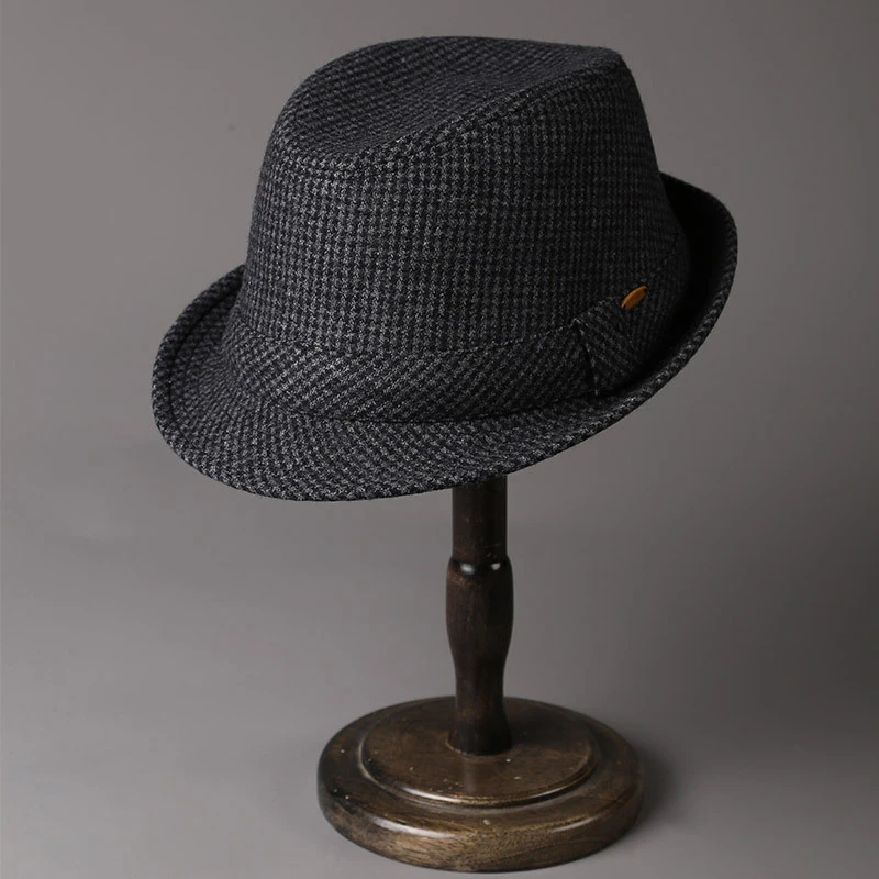 Autumn Winter Men's Fedoras Wool Felt Hat High Quality Jazz Male Bowler Hat Outdoor Vintage Top Hats Party Wedding Hat  LM82