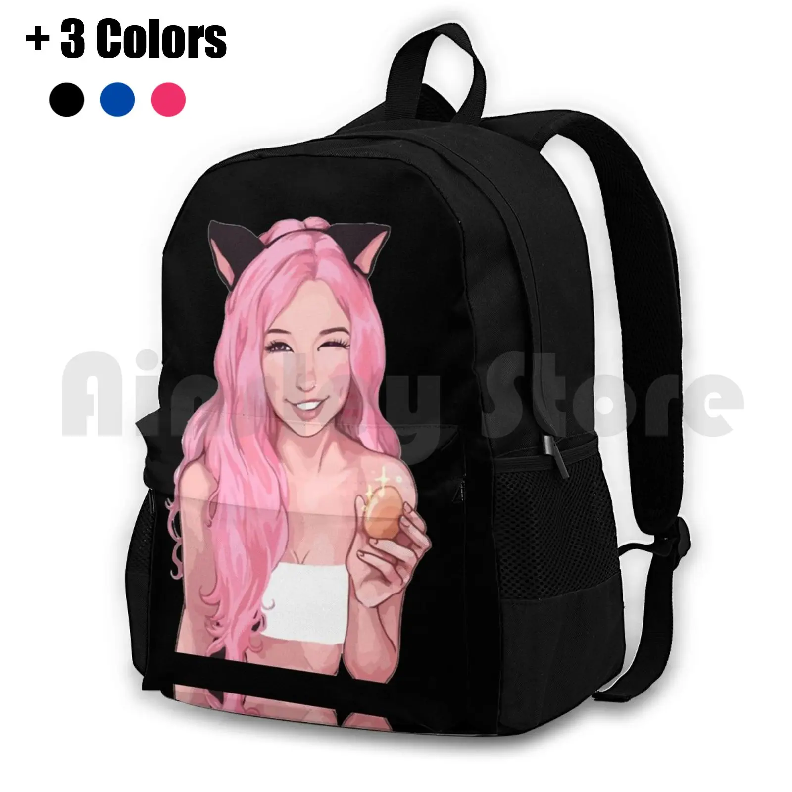 Belle Delphine Art Outdoor Hiking Backpack Riding Climbing Sports Bag Belle Delphine Anime Gamer Girl Bath Water Tumblr Gamer