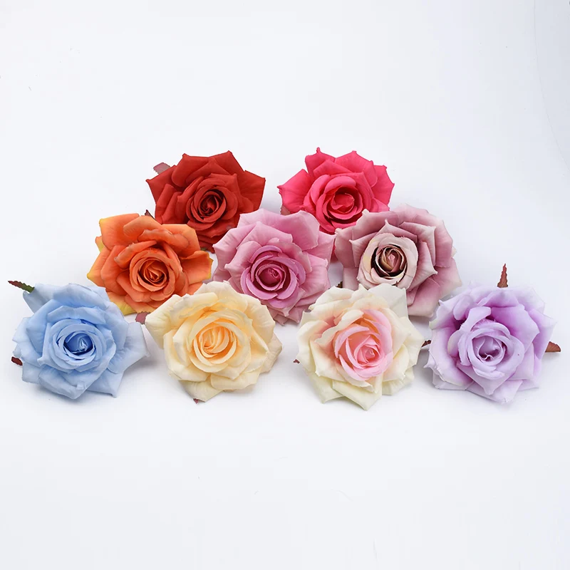 100 Stück Seidenrosen, Blumen, Wanddekoration, Badezimmer-Accessoires, Weihnachtsdekorationen für Zuhause, Hochzeit, Günstige Kunstpflanzen, Brautbrosche – Detail 5