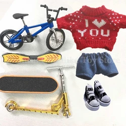 Mini Scooter Two Wheel Scooter Finger Skateboard Finger Shoes Mini Cloth Children's Educational Toys Finger Bike Funny Toy