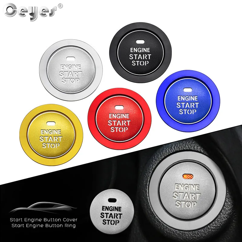 Ceyes 1PC Car Styling Engine Start Stop Ignition Switch Button Ring Case For Subaru Forester Impreza BRZ XV Accessories Stickers