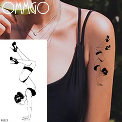 Sexy Dance Girl Women Adult Temporary Tattoos Sticker Body Art Shoulder Tatoo Paper Disposable Water Transfer Fake Tattoo Paste