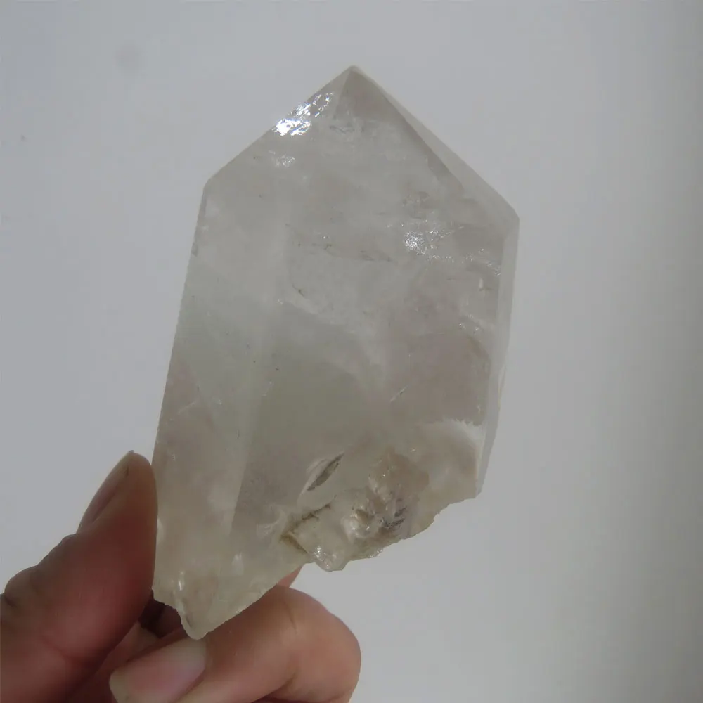 RARE ! 282g 100% Natural Phantom Quartz Pyramid Mountain Layers Single Terminated Crystal Wand Reiki Healing