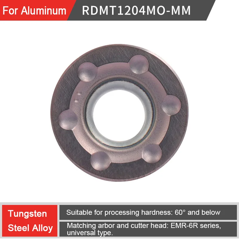 10Pcs inserti in metallo duro tondo RDMT1204MO-MM fresa portautensili fresa frontale per fresa EMR 5R/EMR 6R