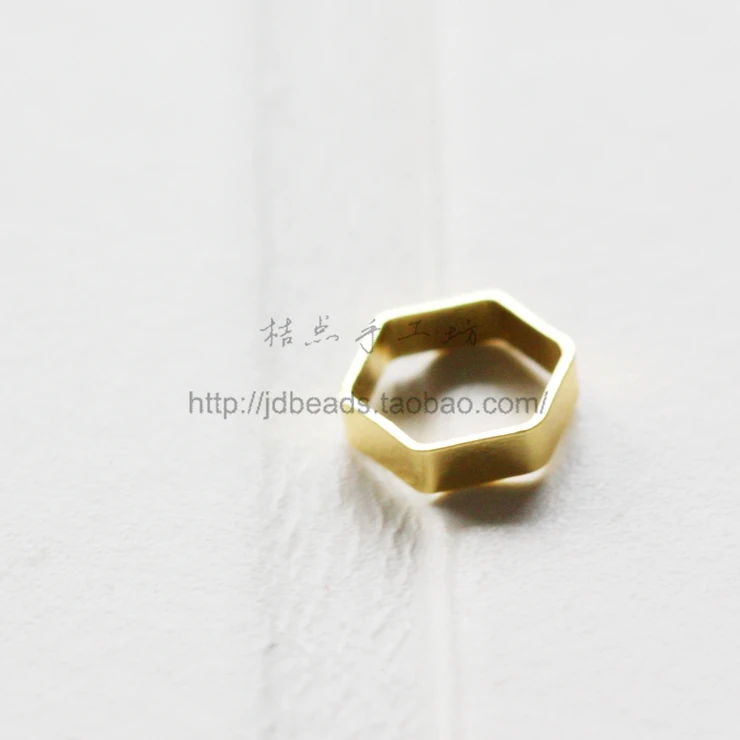 Solid Brass Hexagon Frame - Link 8x2.2mm (3013C)