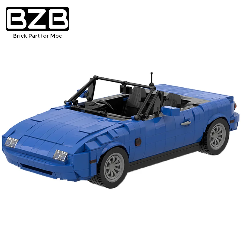 BZB MOC City Speed Super Racing MX-5 samochód sportowy high-tech kreatywny samochód klocki do budowy modelu dzieci zabawki chłopcy DIY cegły części prezenty