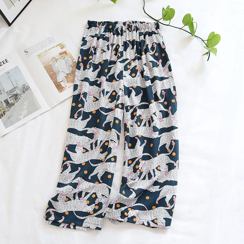 New Summer Cropped Pants 100% Viscose Ladies Shorts Artificial cotton Loose Casual Large Floral Home Pants cute bottoms woman