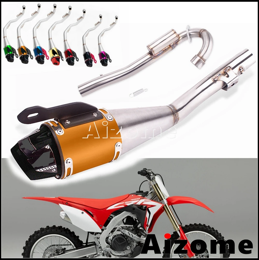 Motorcycle Full Exhaust System Muffler Pipe Kit For Hoda CRF230F CRF-230F 2008-2020 CRF 230 F Dirt Bike MX Motocross Accessories