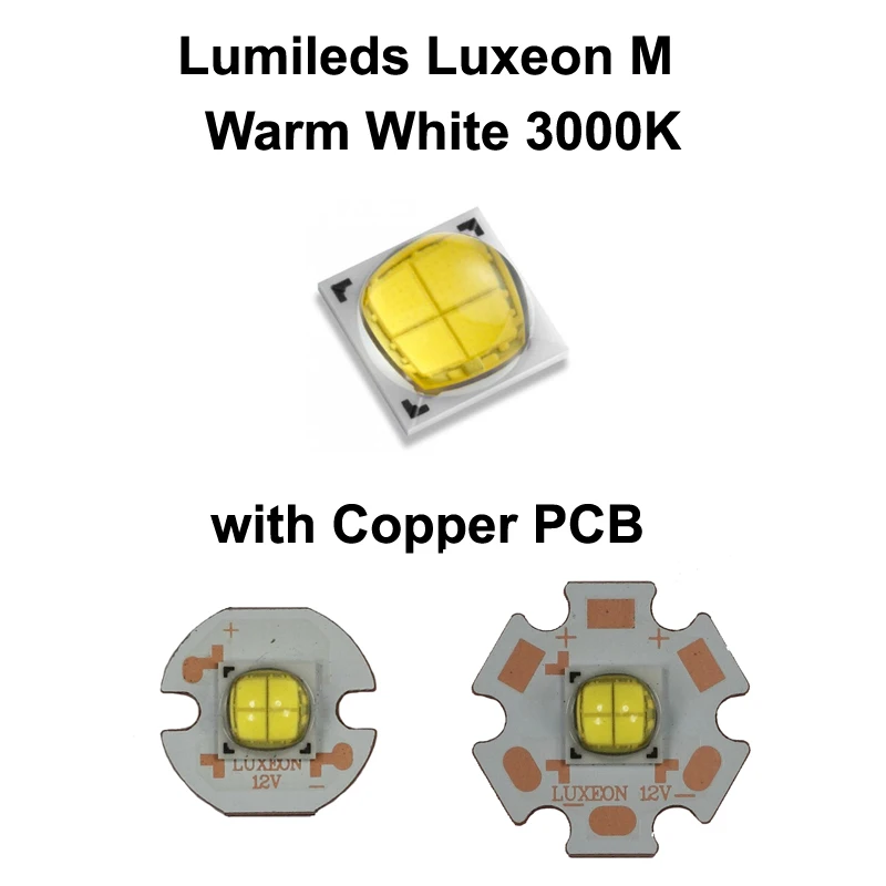 lumileds luxeon m lxr7 sw30 branco quente 3000k smd led emissor com 16 mm20 mm cobre pcb lanterna faca voce mesmo pc 01