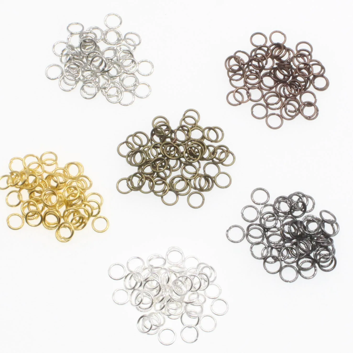 CHONGAI 200pcs 3-10mm Metal DIY Jewelry Findings Open Single Loops Jump Rings & Split Ring for jewelry making