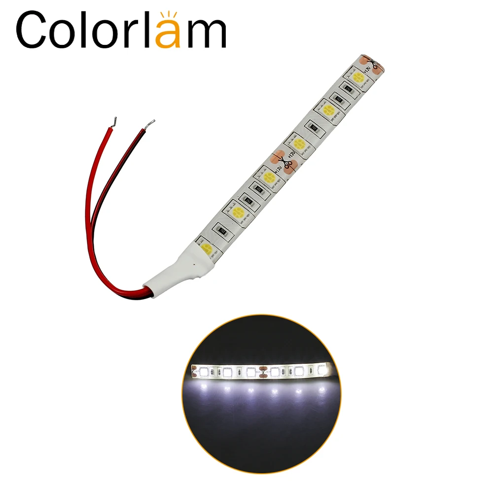 Colorlam 4pcs 10cm DC 12V 5050 SMD LED Light Bar Strip IP65 WATERPROOF LED Light for Camping Car Van