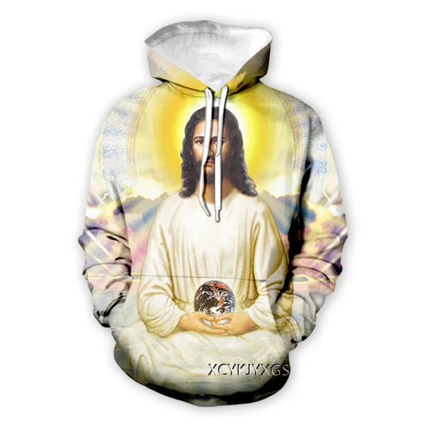 

New God Religion Christ Jesus 3D Print Causal Clothing Fashion Men Women Tracksuits Crewneck Hoodies Plus size S-7XL harajuku