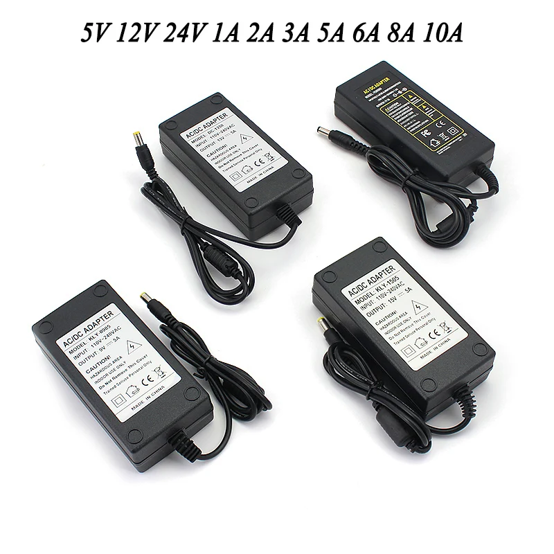 DC Source 5V 12V 24V Universal Power Supply Adapter Transformer AC 220V 110V TO 12 24 5V Volt 1A 2A 3A 5A 6A 8A 10A LED Driver