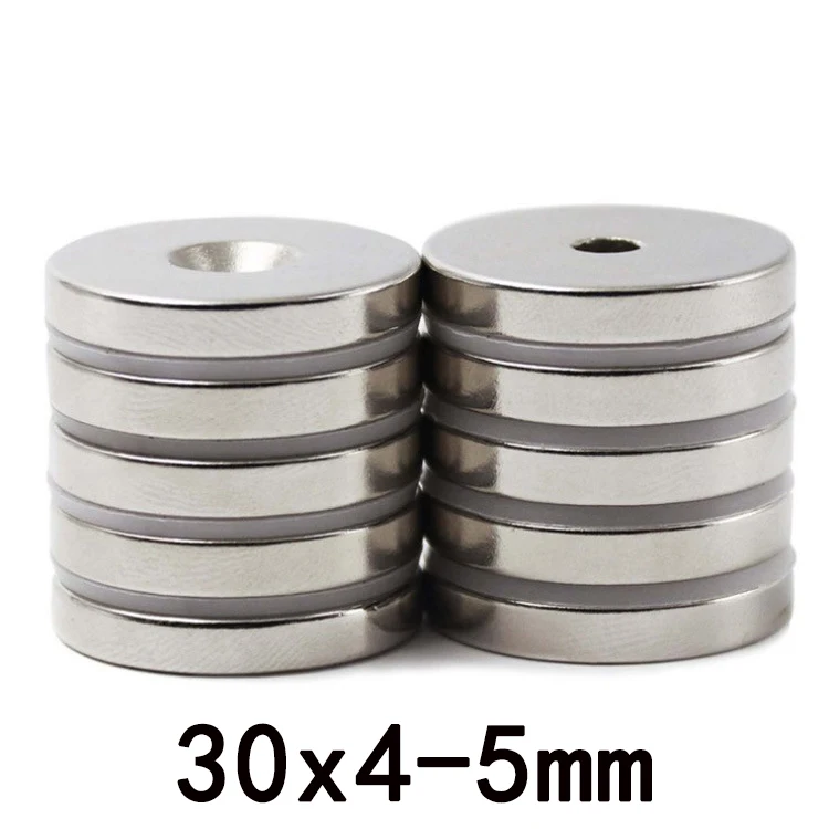 5/15/40pcs 30x4-5mm  Countersunk Neodymium Magnet  Permanent NdFeB Magnetic 30*4-5mm  Disc magnet 30*4mmHole 5mm