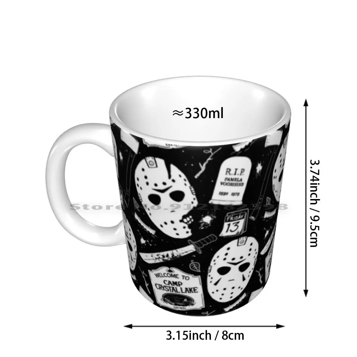 Welcome Ceramic Mugs Coffee Cups Milk Tea Mug Jason Voorhees Jason Voorhees Halloween Horror Crystal Lake Camp Crystal Lake